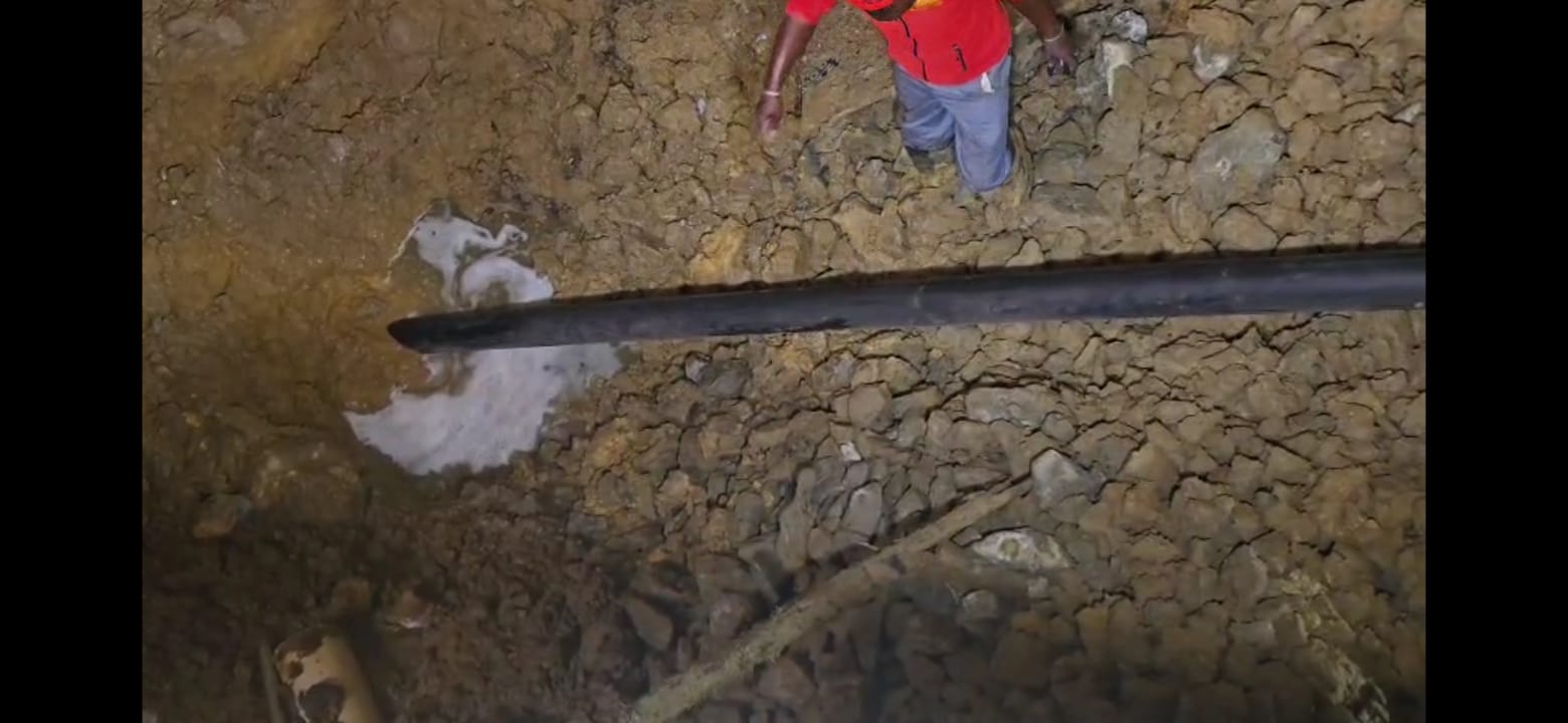 Live factory sewer installation